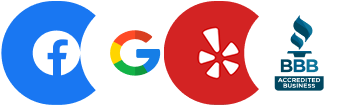 Facebook, Google, Yelp & BBB