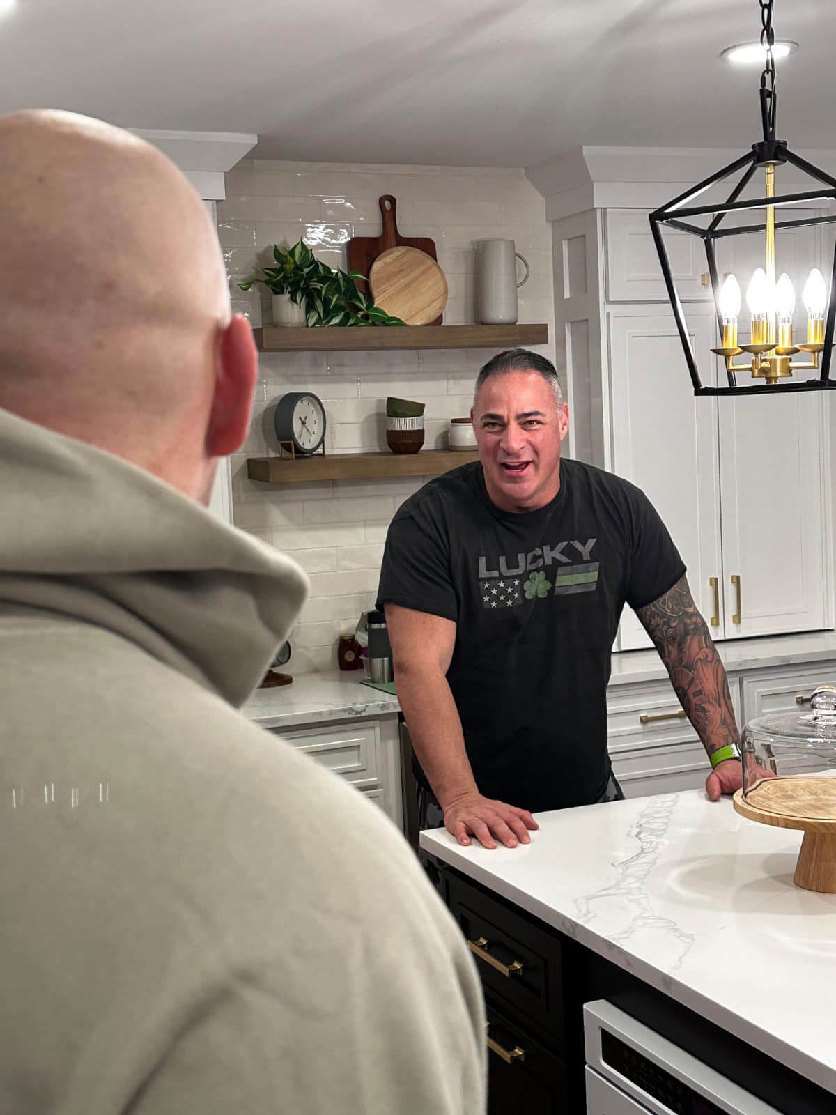 Contractor discussing kitchen remodel