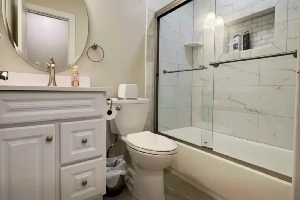 bathroom remodel schedule white vanity South Jersey