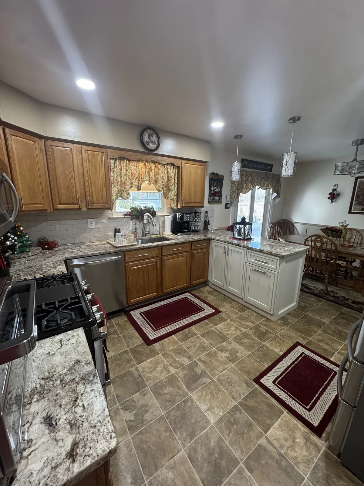 Kitchen remodel with granite countertops and oak cabinetry in Mayfair Philadelphia