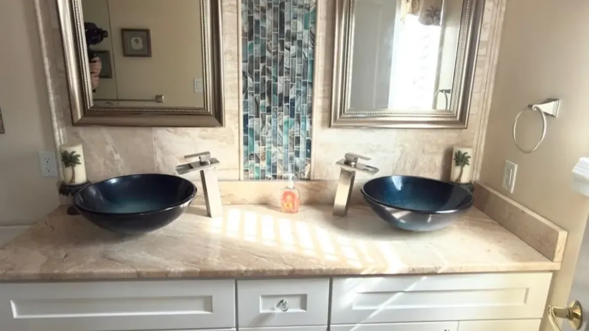 bathroom remodel permit result tiled shower and vanity Philadelphia